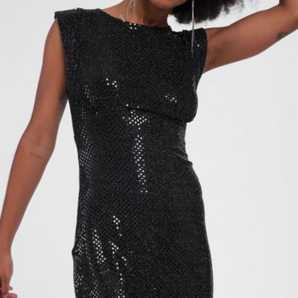 Black Sequin Dress